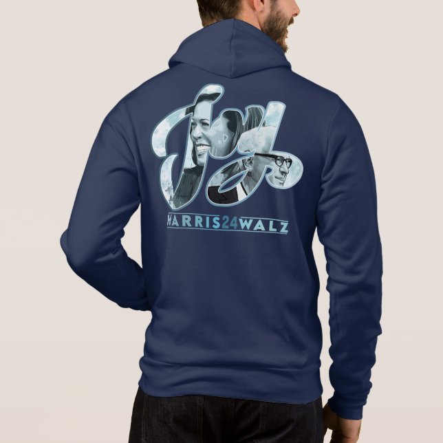 Harris Walz Joy 2 Blue T Shirt (Baksida)