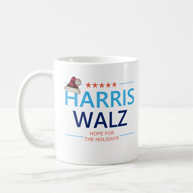 Harris Walz jul Hope för Helgdagarna Kamala Kaffemugg (Vänster)
