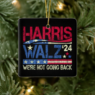 Harris Walz Kamala Harris 2024 Tim Walz Julgransprydnad Keramik