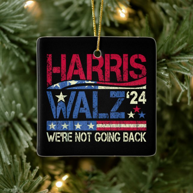 Harris Walz Kamala Harris 2024 Tim Walz Julgransprydnad Keramik (Träd)