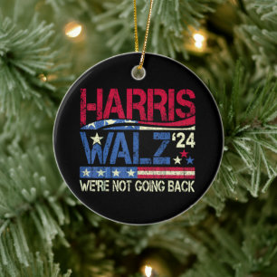 Harris Walz Kamala Harris 2024 Tim Walz Julgransprydnad Keramik