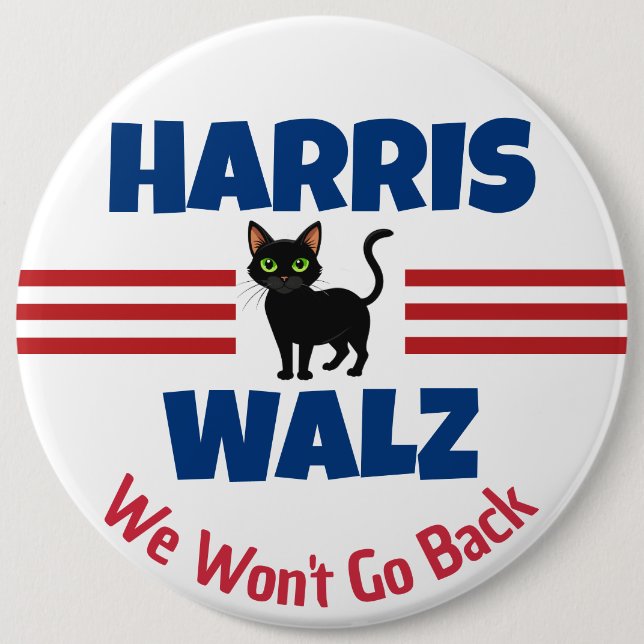 Harris Walz Kampanj Magnet Knapp (Framsida)