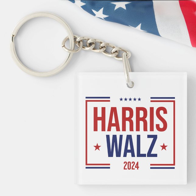 Harris Walz Kampanj Val Acrylic (Harris Walz Campaign Election Acrylic Keychain)