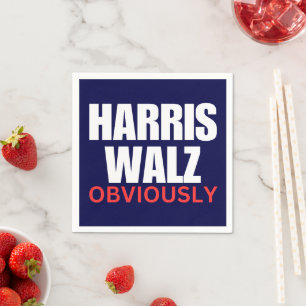 Harris Walz OBVIOUSLY Harris Walz 2024 Pappersservett