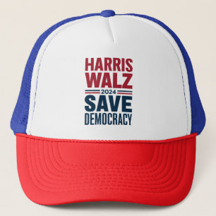 Harris Walz Rädda Demokratin Keps