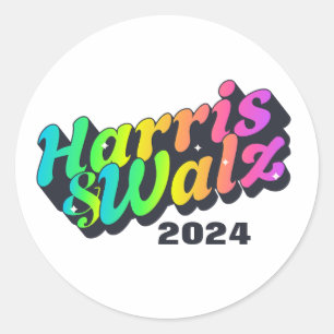 Harris & Walz Rainbow Runt Klistermärke