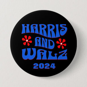 Harris & Walz Retro Flowers Black Knapp
