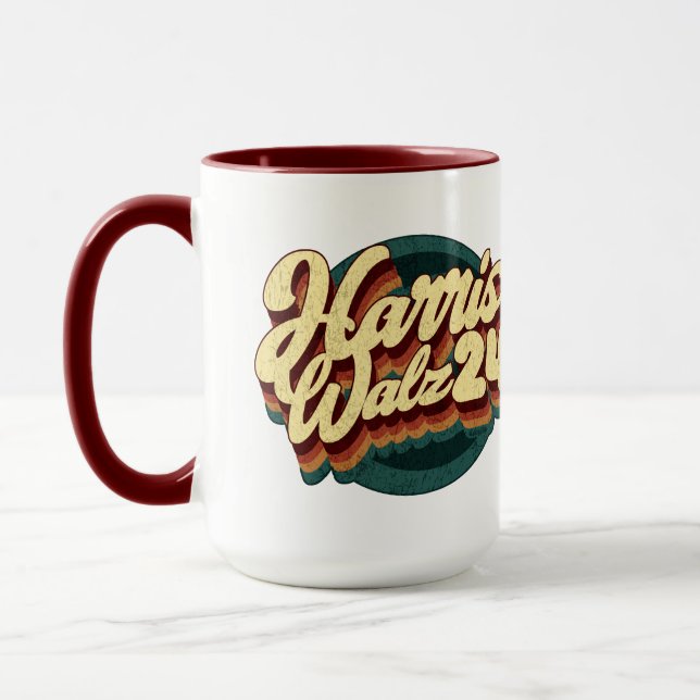Harris Walz Retro Mugg (Vänster)