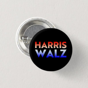 Harris Walz röd svart, blå övertoningstyp Knapp