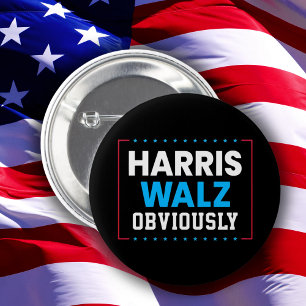 Harris Walz Självklart Knapp