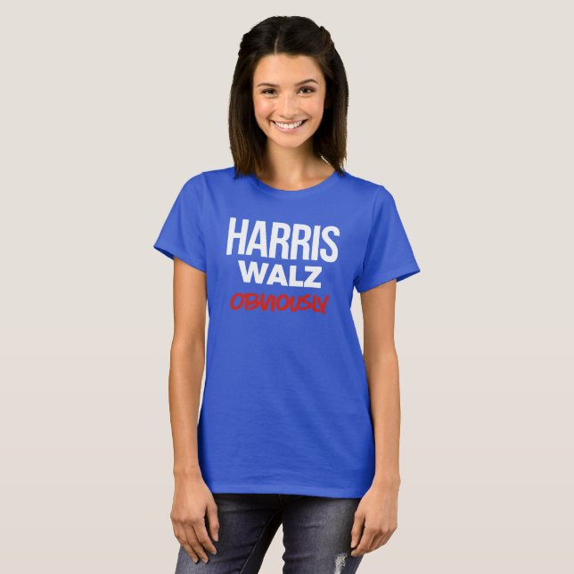 Harris Walz Självklart T Shirt (Hel framsida)