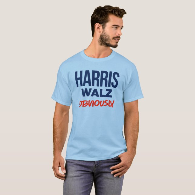Harris Walz Självklart T Shirt (Hel framsida)