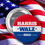 Harris Walz | Tim Walz 2024 Kampanj Blue Red Knapp<br><div class="desc">Harris Walz 2024 Kampanj Blue Red</div>