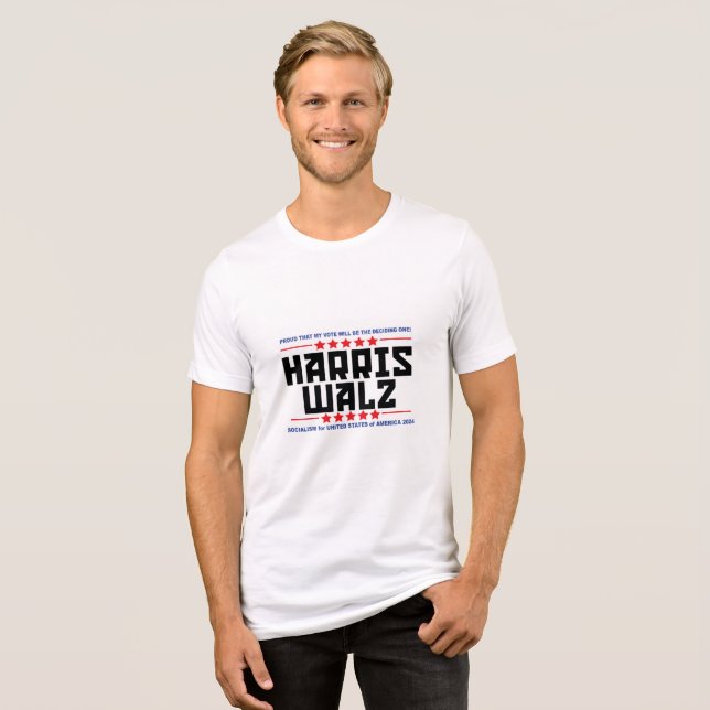 HARRIS WALZ TSHIRT SOCIALISM FOR AMERICA T SHIRT (Framsida Full)