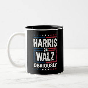 Harris Walz Uppenbarligen Harris Waltz 2024 Valet Två-Tonad Mugg