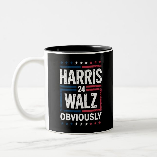 Harris Walz Uppenbarligen Harris Waltz 2024 Valet Två-Tonad Mugg (Vänster)