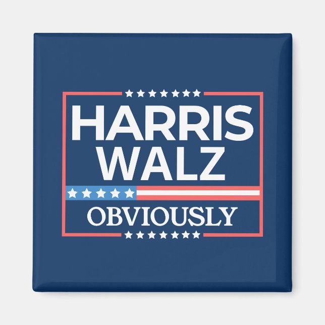 Harris Walz. Uppenbarligen. Kamala Harris Tim Walz Magnet (Framsidan)