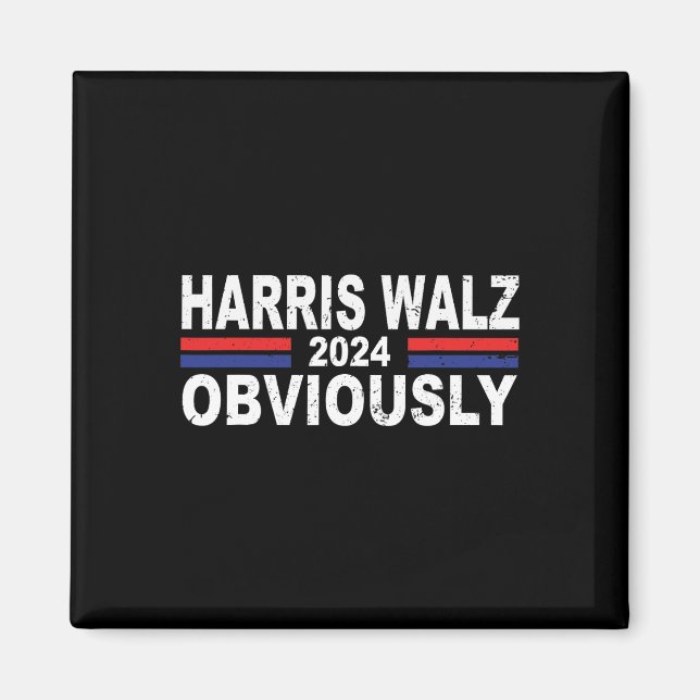 Harris Walz Uppenbart 2024 Kamala Harris Waltz 202 Magnet (Framsidan)