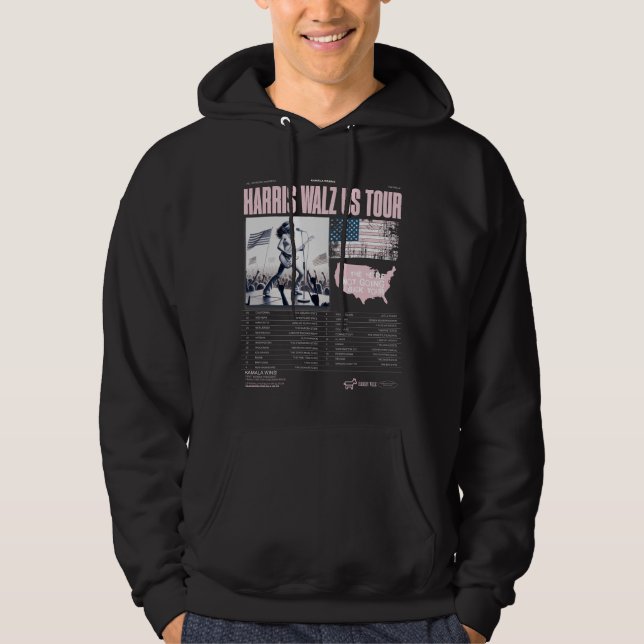 Harris Walz US Tour Kamala Wins Inauguration Hoodie (Framsida)