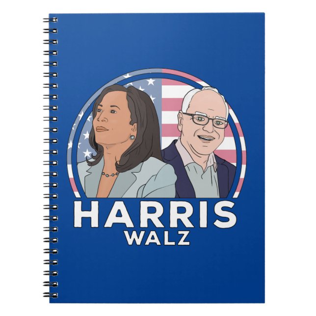Harris Walz Val Anteckningsbok (Framsidan)