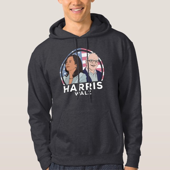 Harris Walz Val Hoodie (Framsida)