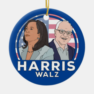 Harris Walz Val Julgransprydnad Keramik