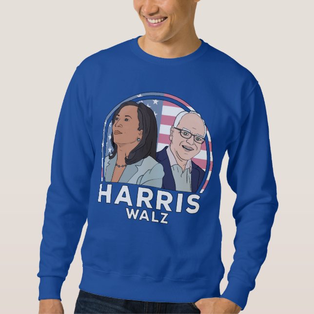 Harris Walz Val Lång Ärmad Tröja (Framsida)