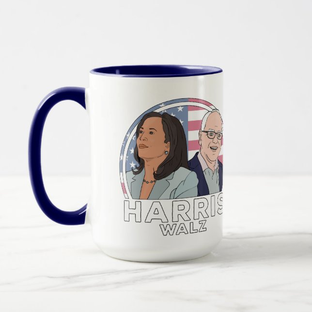 Harris Walz Val Mugg (Vänster)