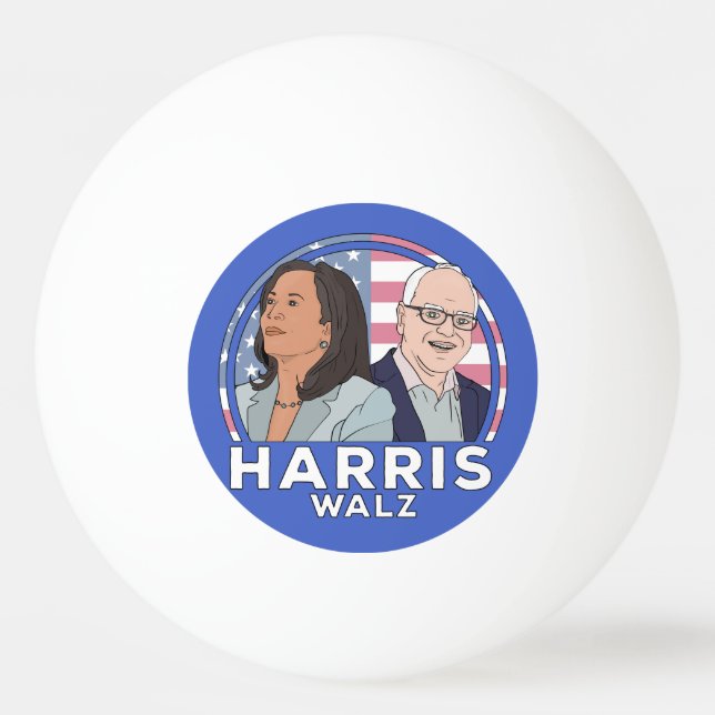 Harris Walz Val Pingisboll (Framsidan)