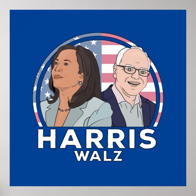 Harris Walz Val Poster (Framsidan)