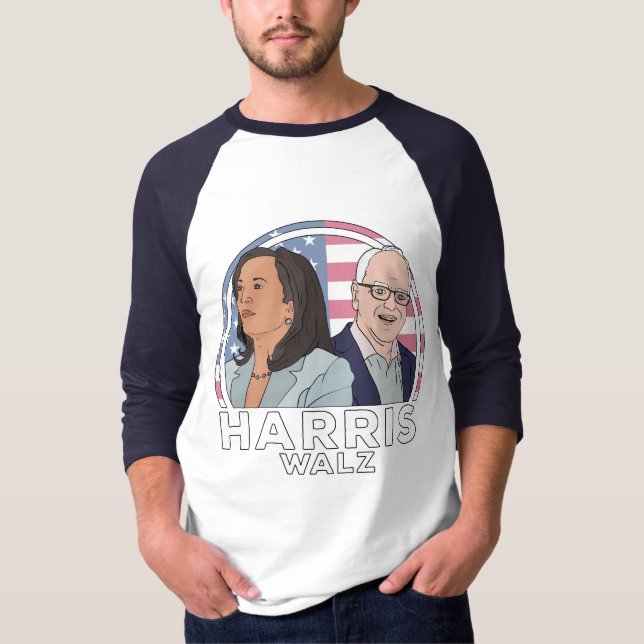 Harris Walz Val T Shirt (Framsida)