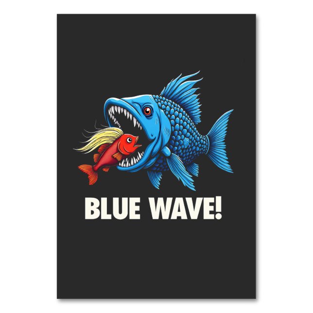 Harris Walz Valection Blue Vinkar Democrat Fish Bordsnummer (Framsidan)