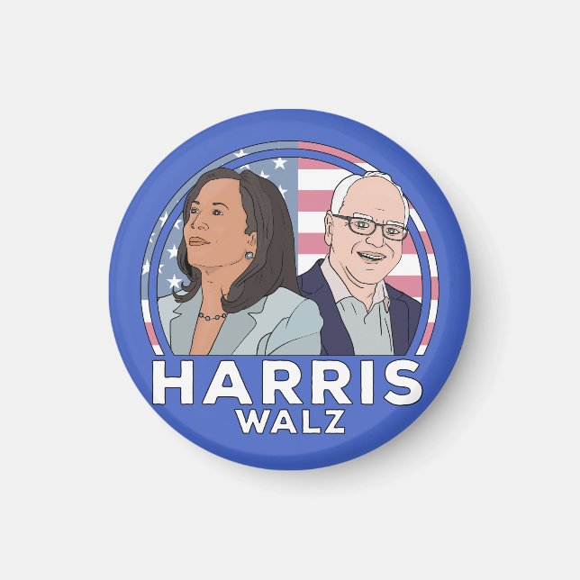 Harris Walz-valet Magnet (Framsidan)