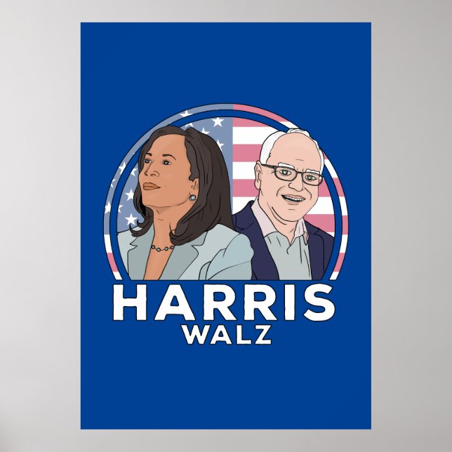 Harris Walz-valet Poster (Framsidan)