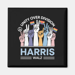 Harris Walz vals 2024 Enighet framför delning Magnet