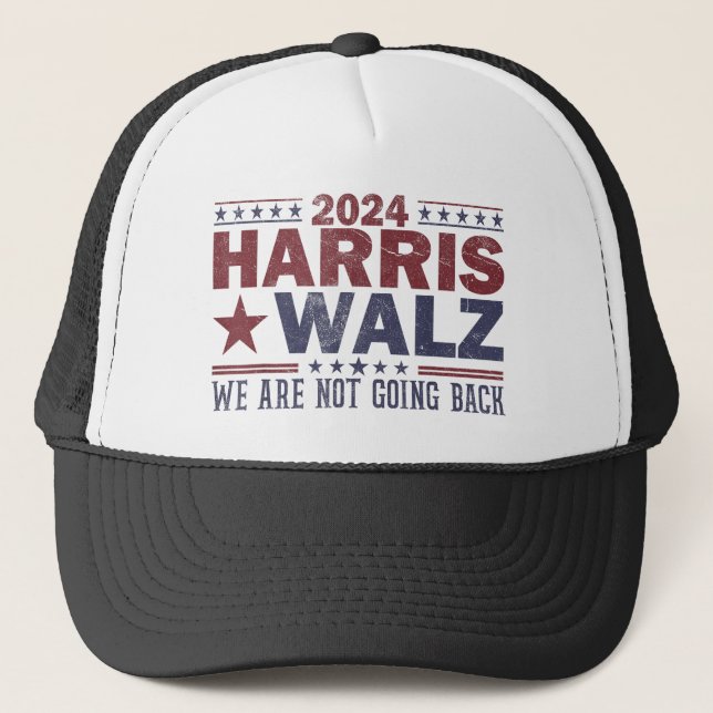 Harris Walz Vals 2024 Vi Går Inte Tillbaka Keps (Framsida)