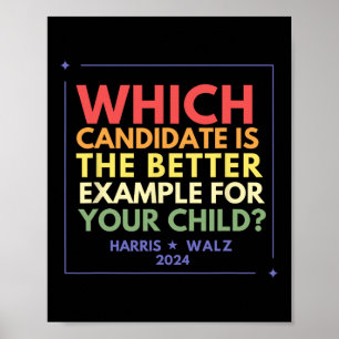 Harris Walz Waltz 2024 Bättre exempel Demokrat Poster