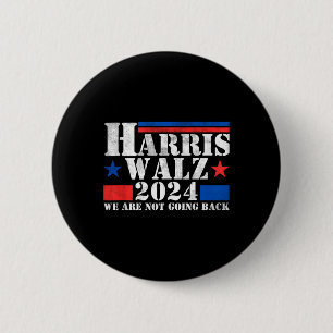 Harris Walz Waltz 2024 Vi går inte tillbaka Tank Knapp