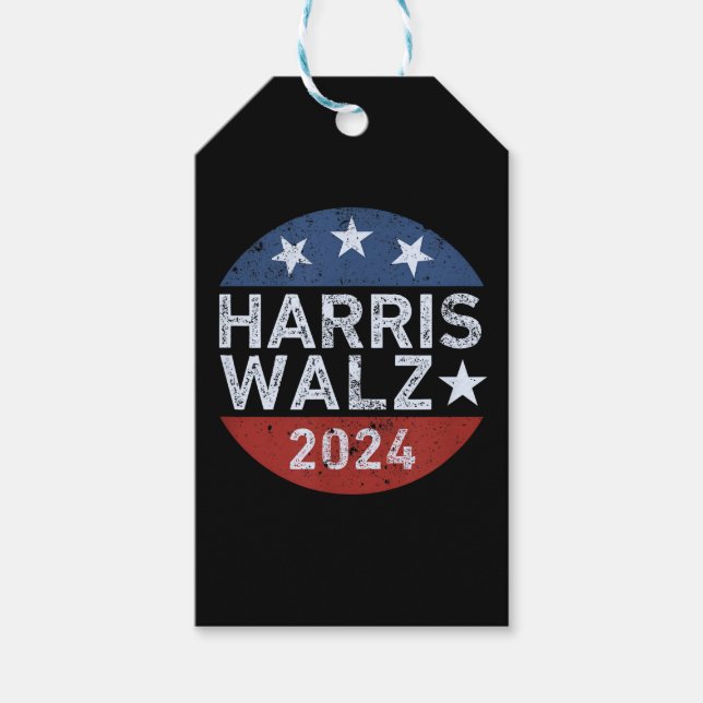 Harris Walz Waltz Presentetikett (Framsidan)