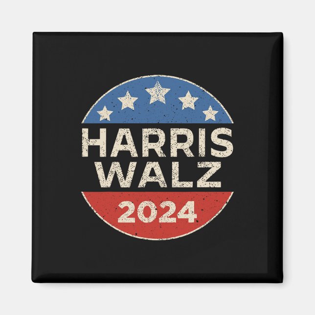 Harris WAlzheimer 2024 President Kamala Harris Tim Magnet (Framsidan)