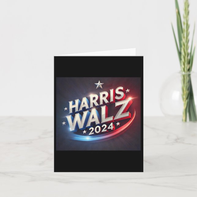 Harris WAlzheimer 2024 Presidentval Presi Kort (Framsida)