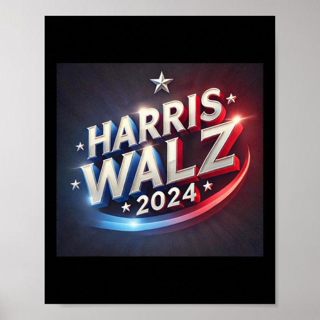 Harris WAlzheimer 2024 Presidentvalet President Poster (Framsidan)