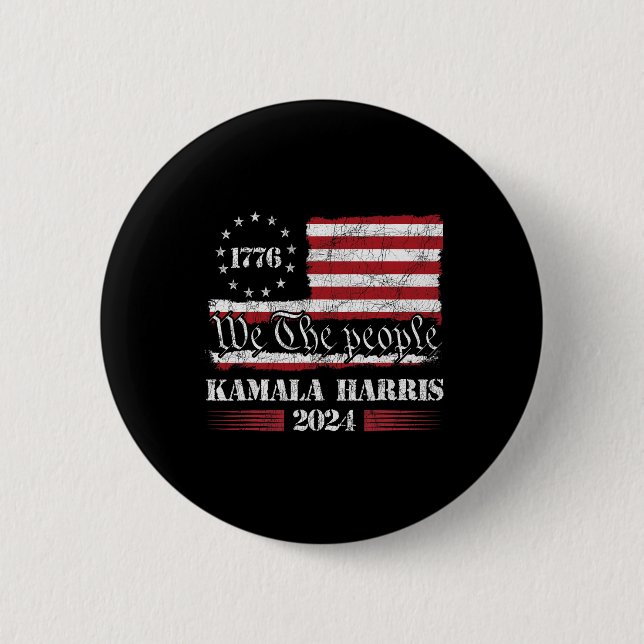 Harris We People's Flagga Knapp (Framsida)
