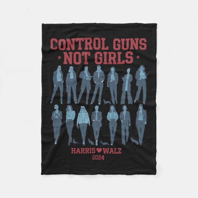 Harris Wheimer 2024 Control Guns Not Girls Kamala Fleecefilt (Framsidan)