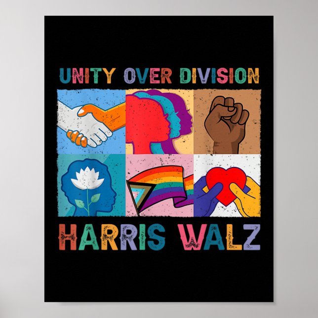 Harris Wheimer 2024 Enhet Fremför Delning Kamala H Poster (Framsidan)