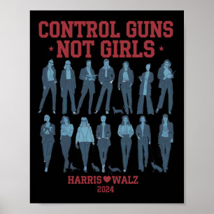Harris Wheimer 2024 Kontrollera vapen inte tjejer Poster