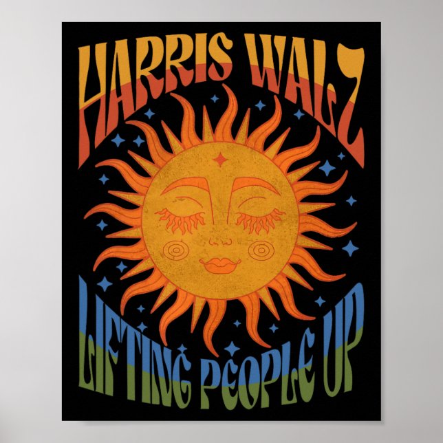 Harris Wheimer 2024 Lyfter Folk Kamala Harri Poster (Framsidan)