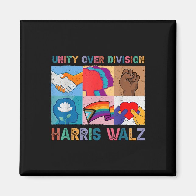 Harris Wheimer 2024 Unity over Division Kamala Har Magnet (Framsidan)