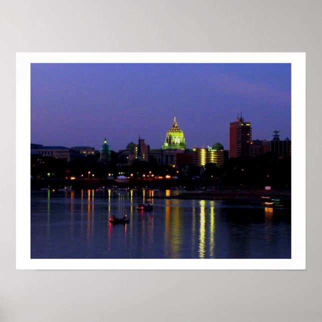 Harrisburg och Susquehanna Print Poster (Framsidan)