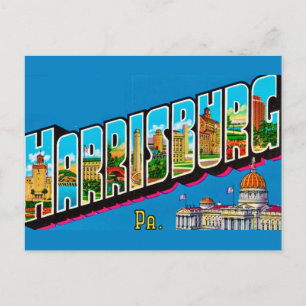 Harrisburg PA Retro vykort